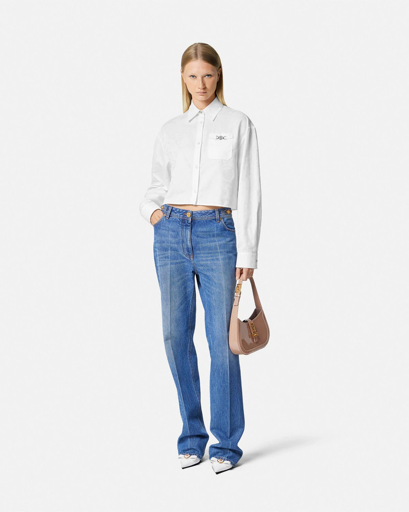 VERSACE Barocco Jacquard Crop Shirt outlook