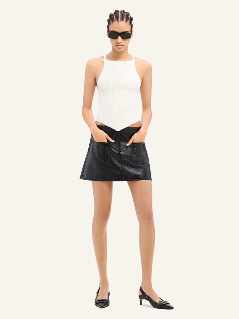 courrèges 2-POCKET VINYL MINI SKIRT outlook