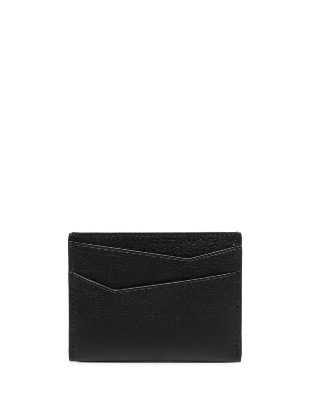 logo-embossed leather cardholder - 2