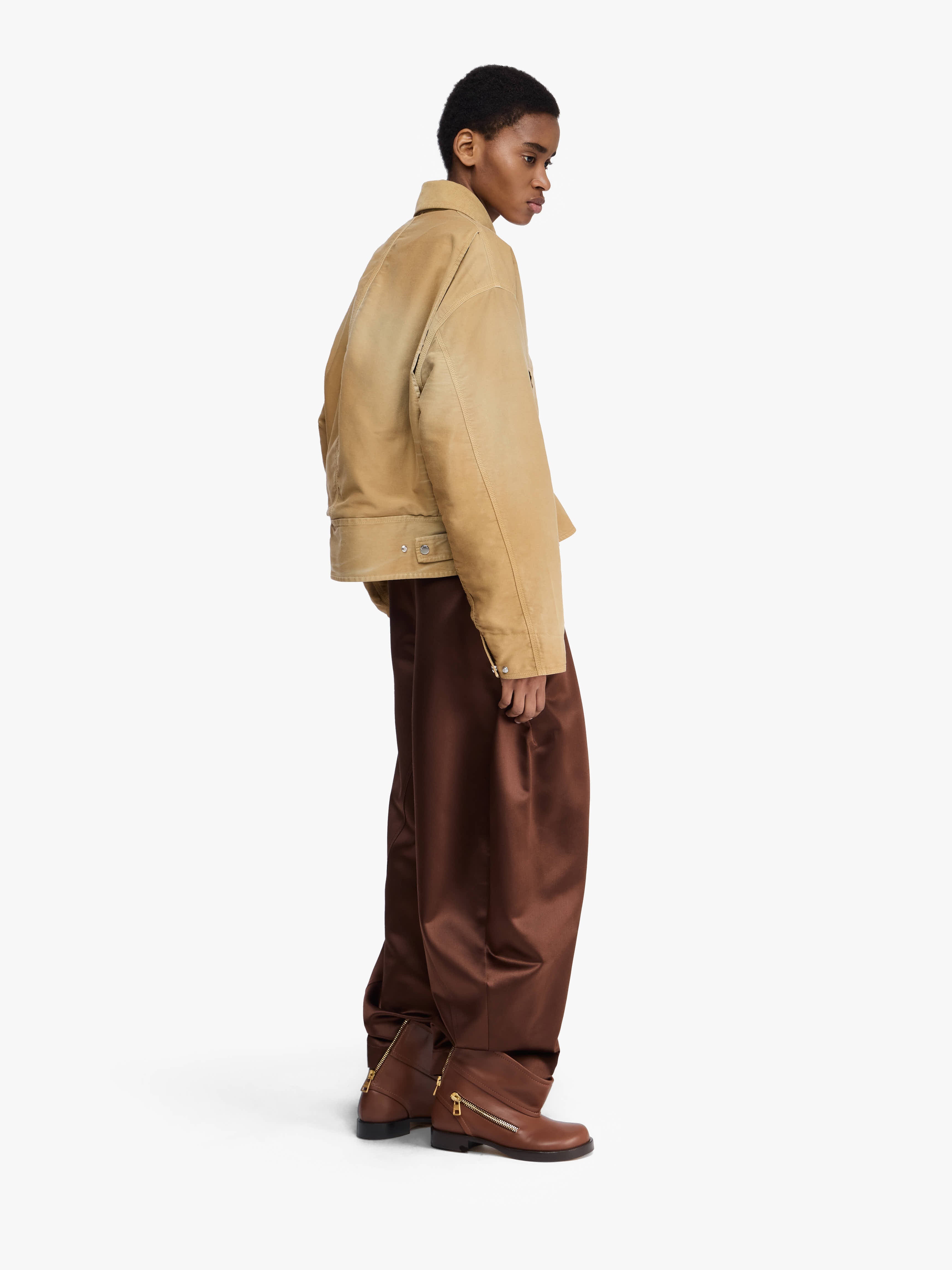 CURVED HEMLINE WORKWEAR JACKET - 3