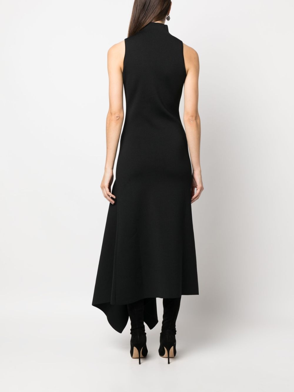 side-slit sleeveless dress - 4