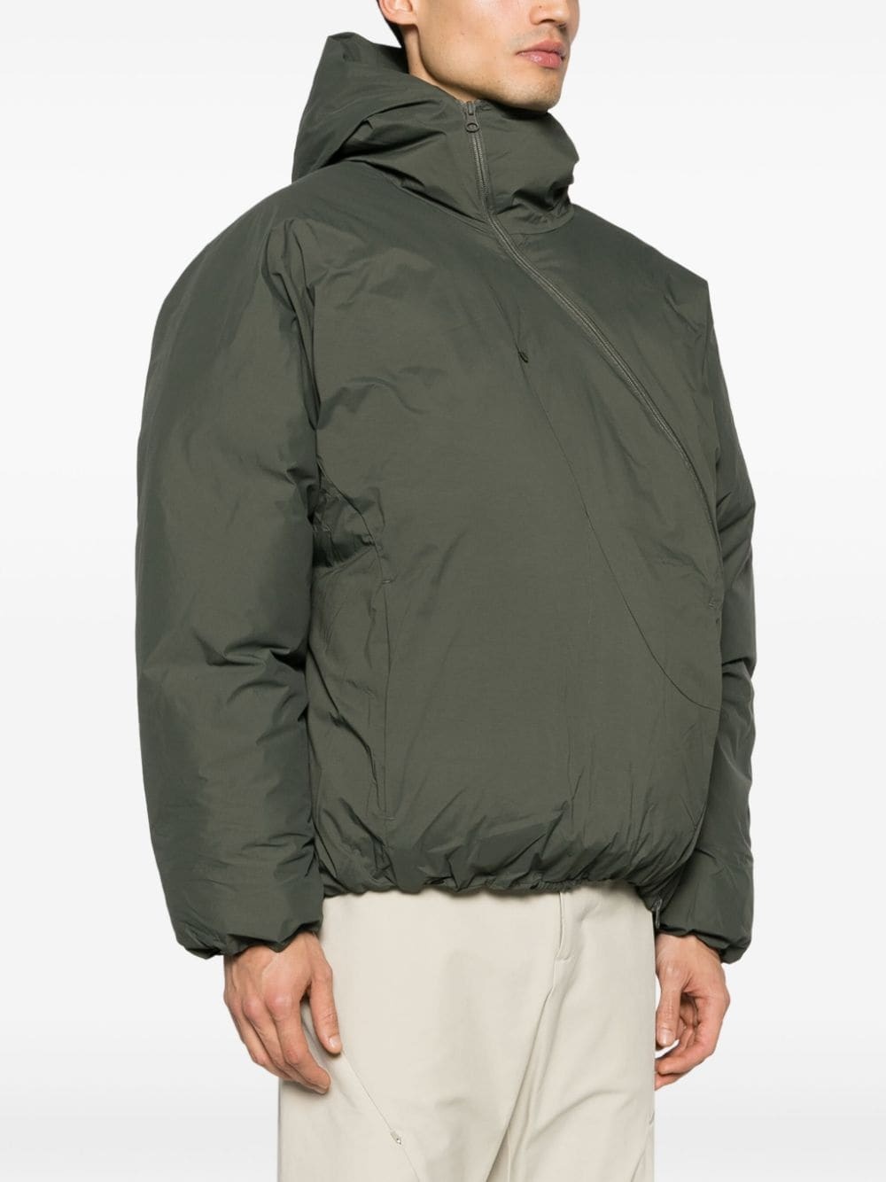 5.1 asymmetric-zip hooded jacket - 4