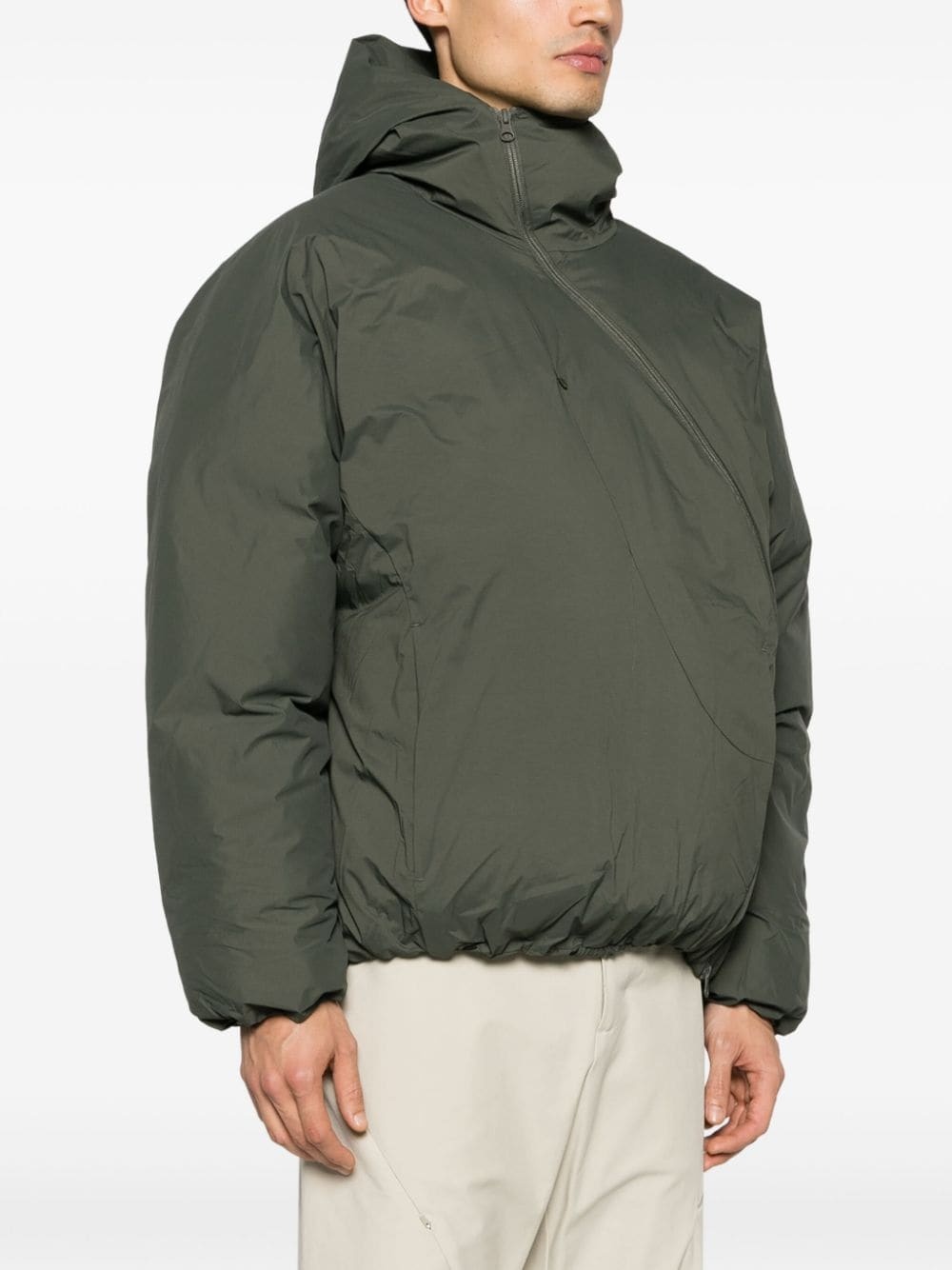 5.1 asymmetric-zip hooded jacket - 3
