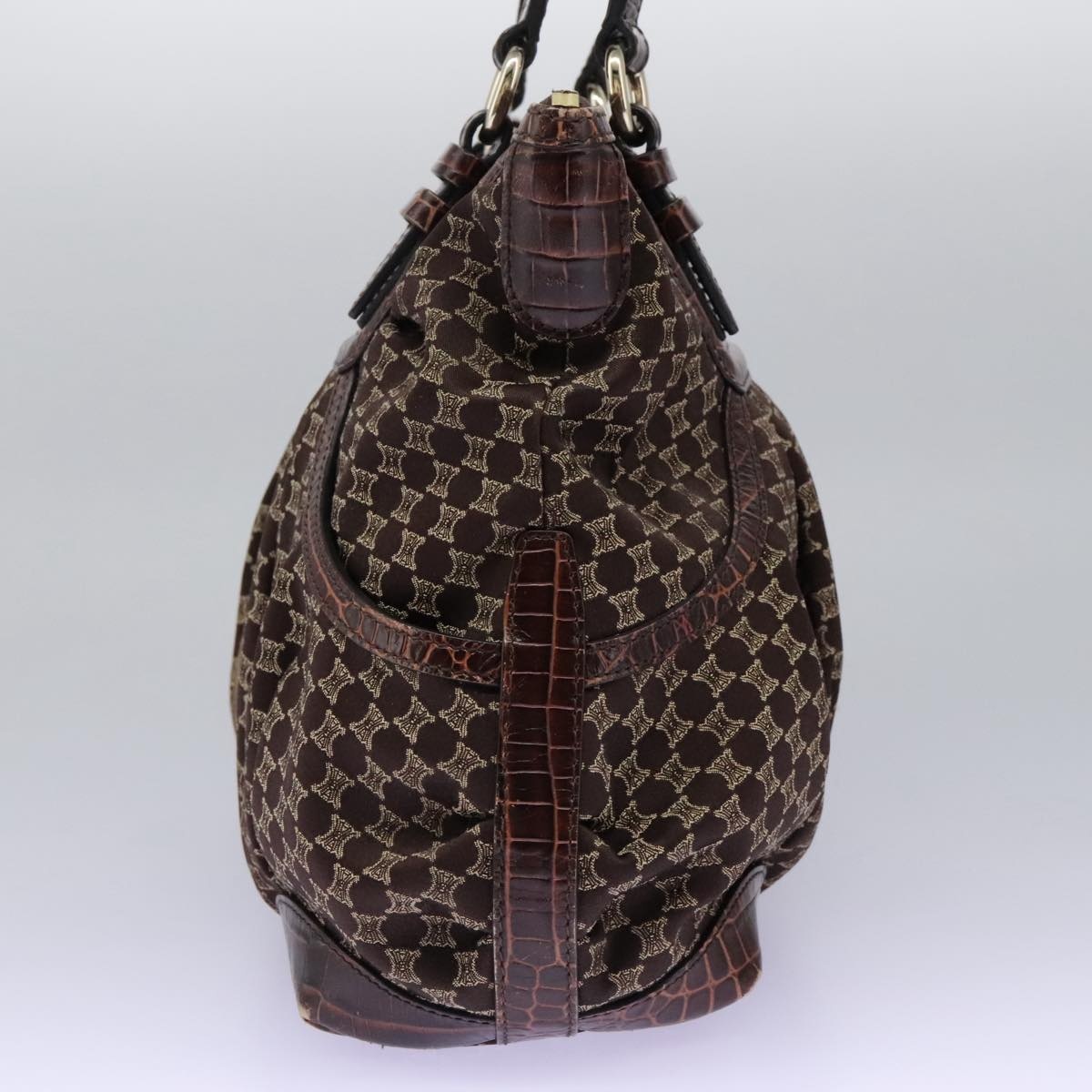 CELINE Macadam Canvas Tote Bag Brown - 3