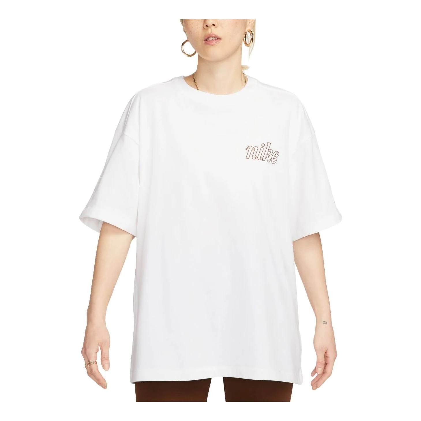(WMNS) Nike Sportswear Bear Graphic Oversized T-shirt Asia Sizing 'White' FQ6010-100 - 1