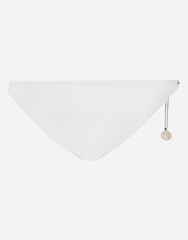 Dolce & Gabbana Swim briefs with logo plate and coin charm outlook