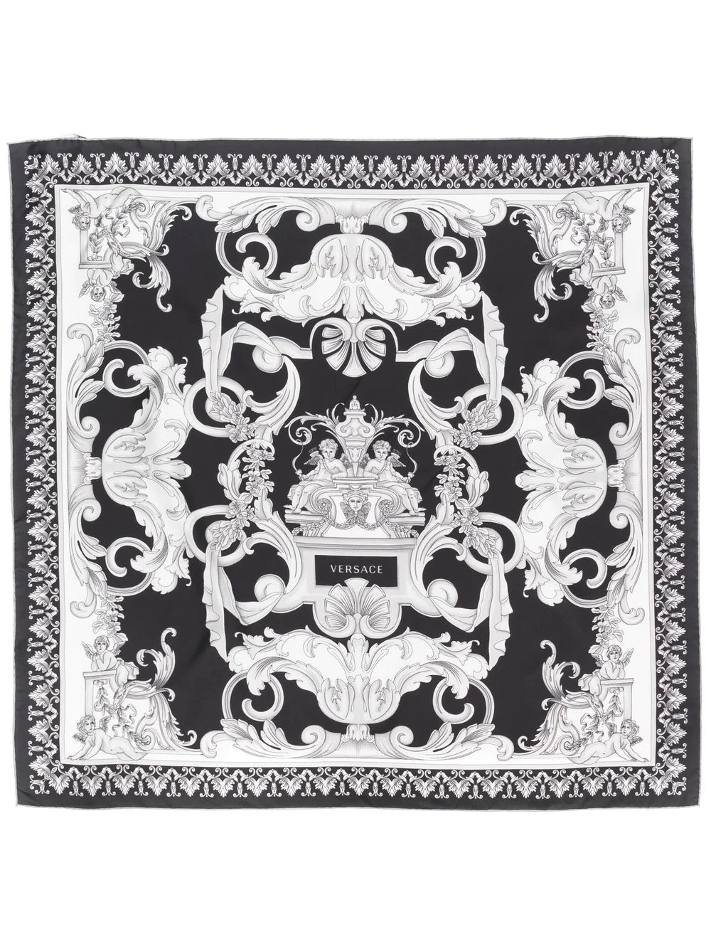 Baroque-print silk foulard - 3