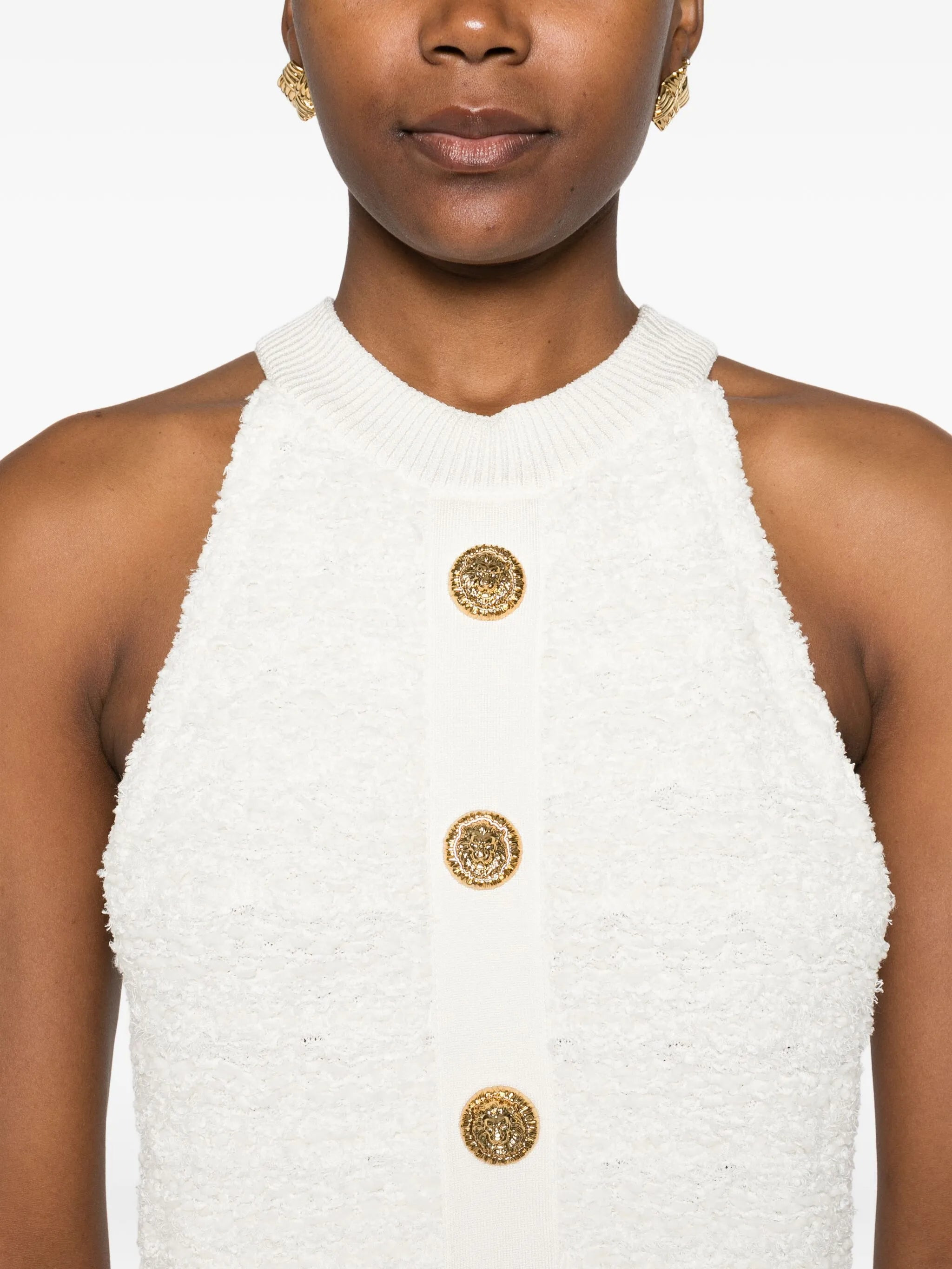 Balmain Button-detail Mini Dress - 4