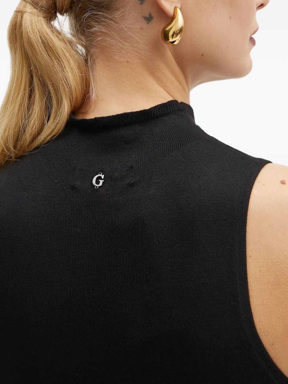 embellished mock-neck top - 5