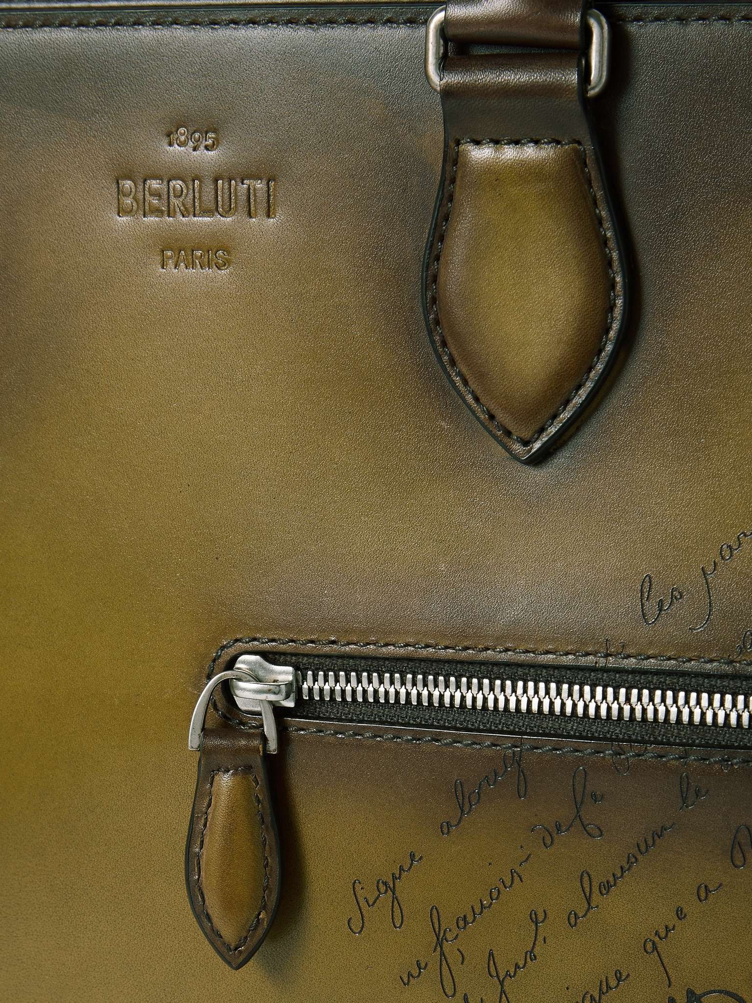 1 Jour Neo Scritto Venezia Leather Briefcase - 4