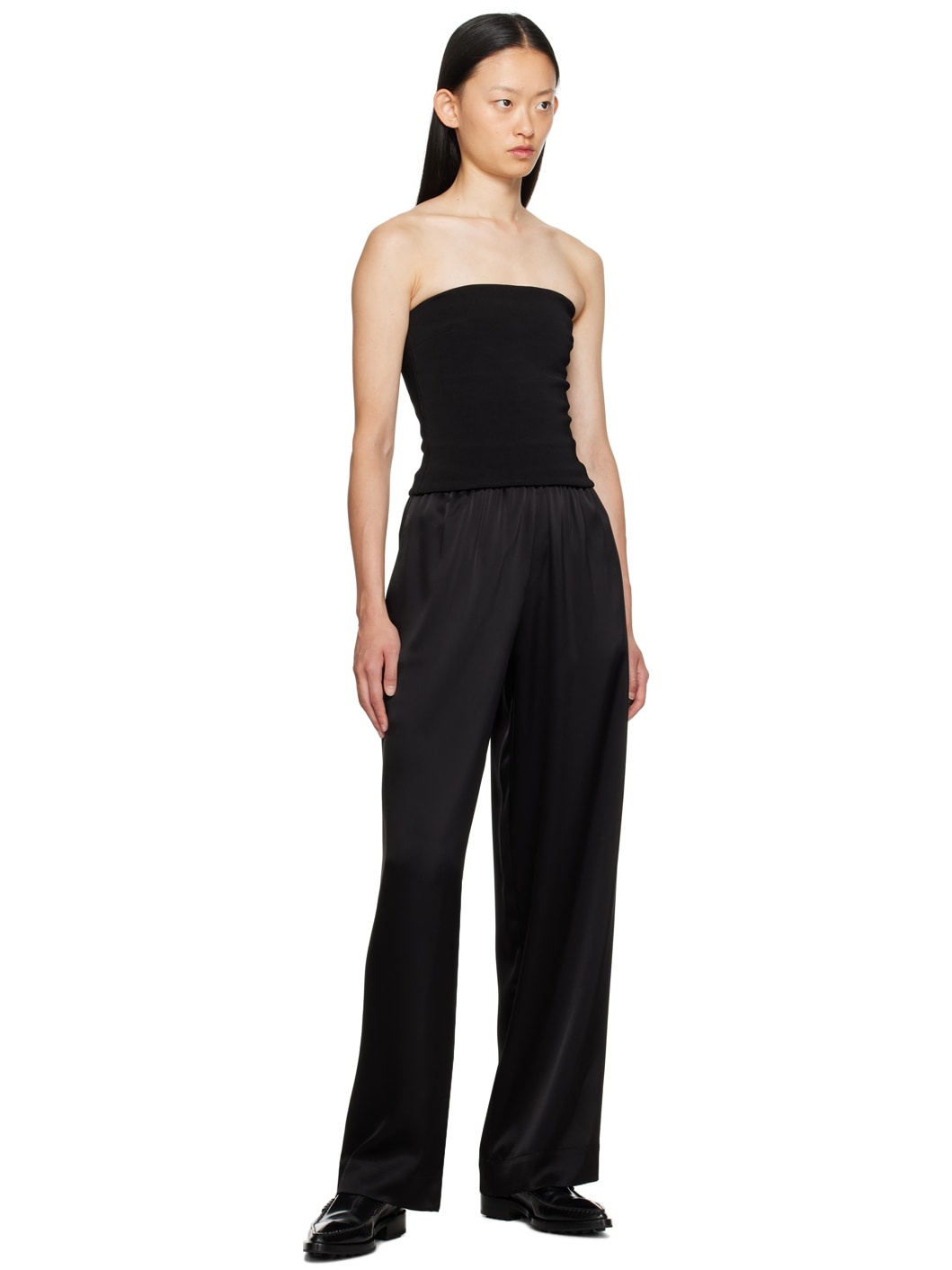 Black Straight Neck Camisole - 4