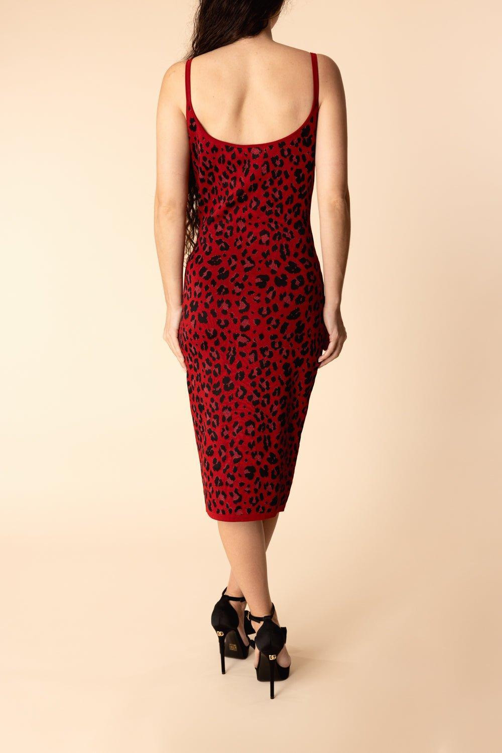 Animal Print Midi Dress - 4