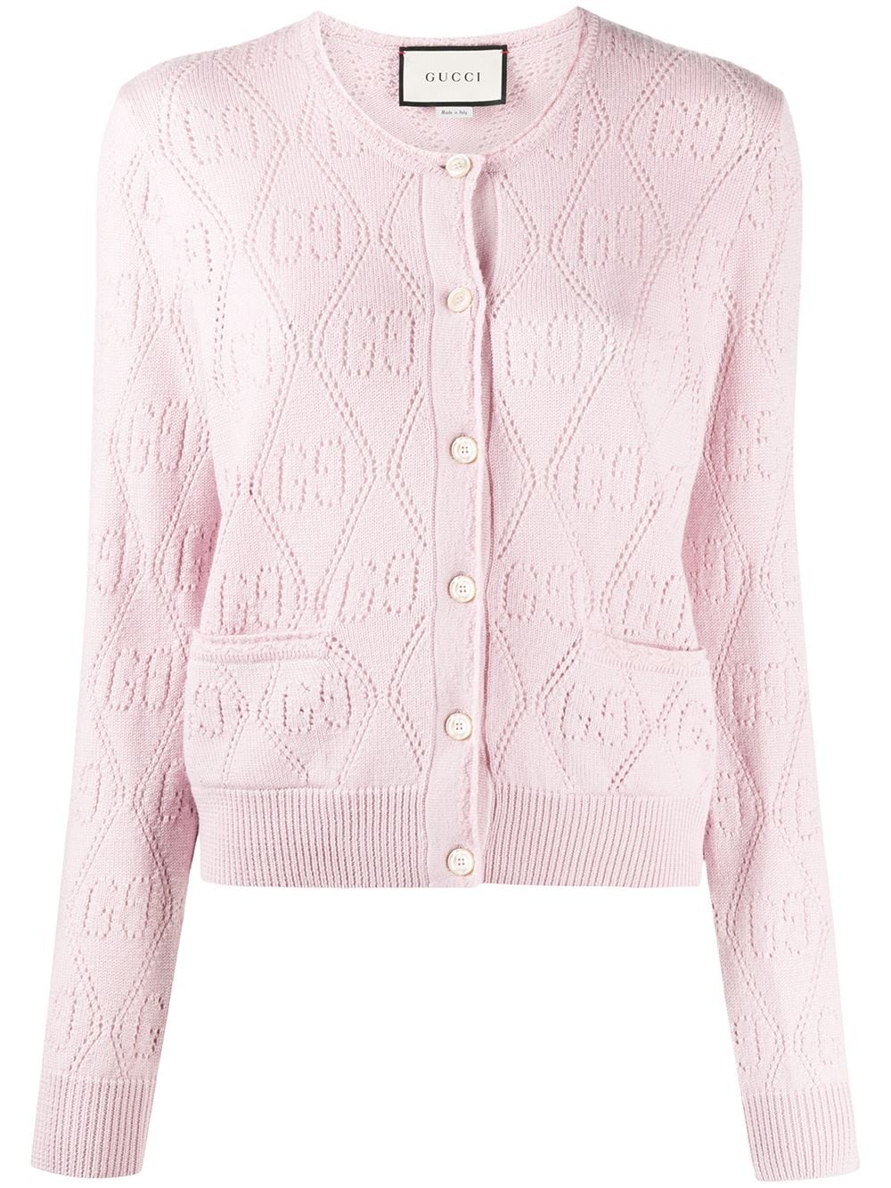 GG perforated cardigan - 1