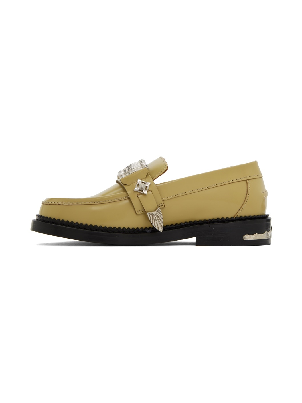 Beige Hardware Loafers - 3