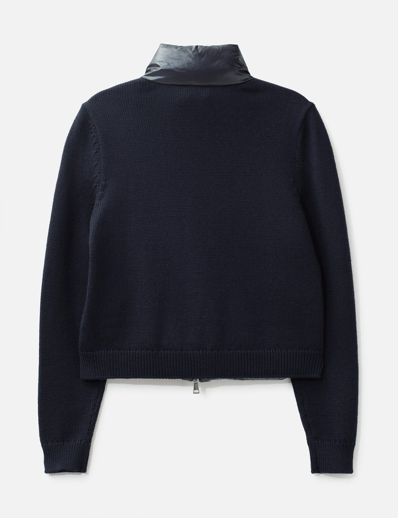 Moncler PADDED ZIP-UP WOOL CARDIGAN outlook