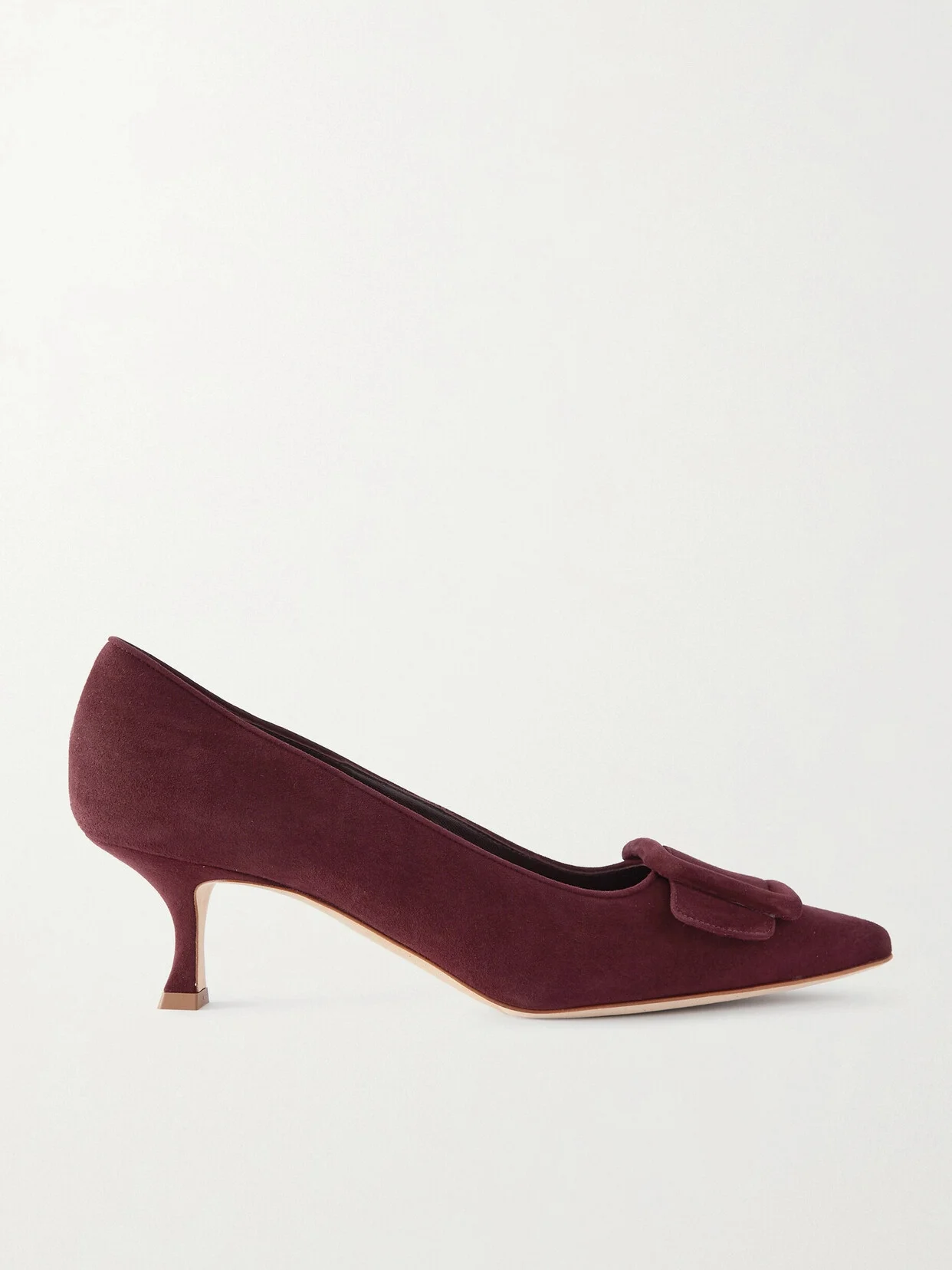 Maysale 50 Buckled Suede Pumps - 1