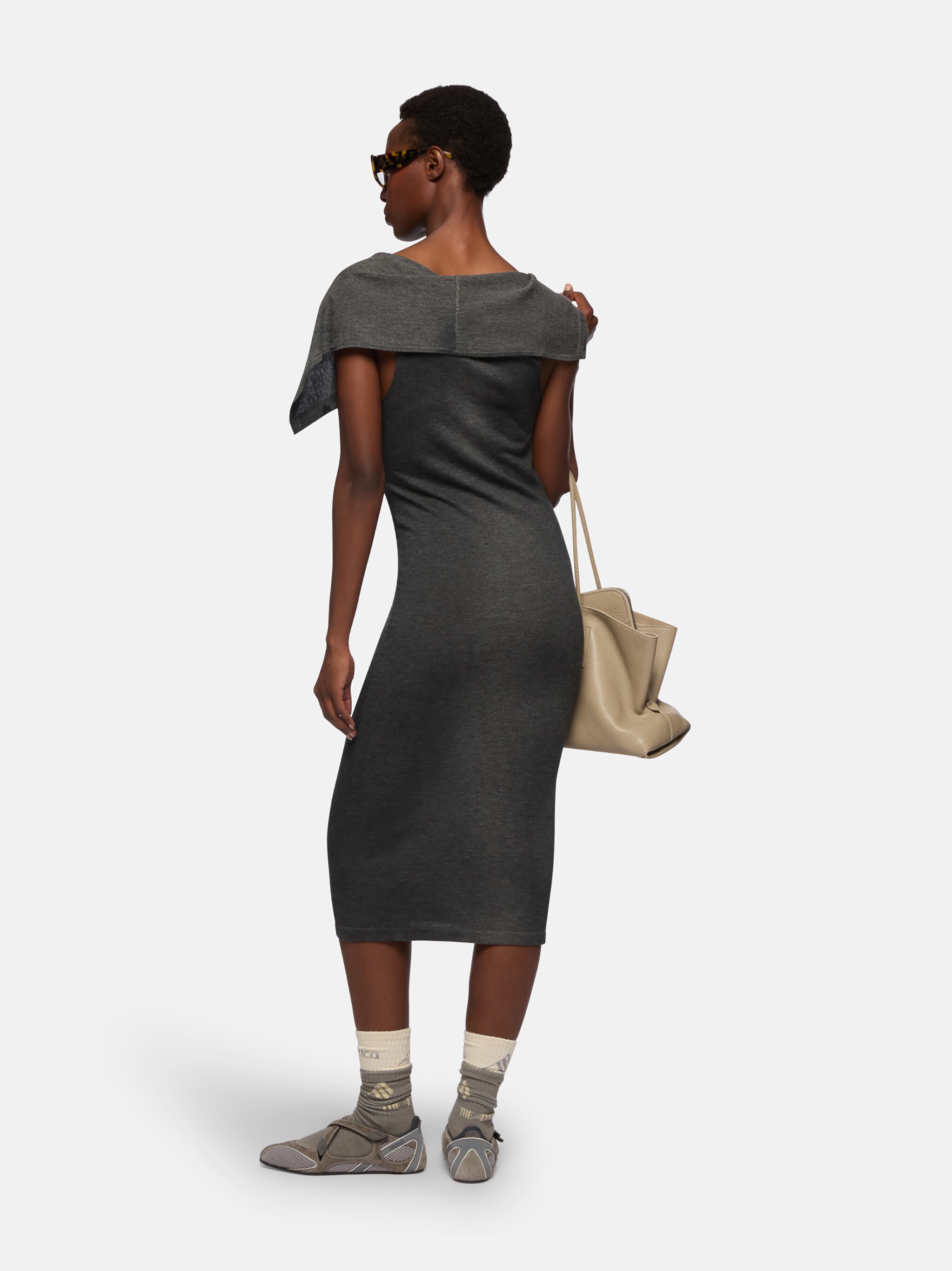 GREY MIDI DRESS - 3