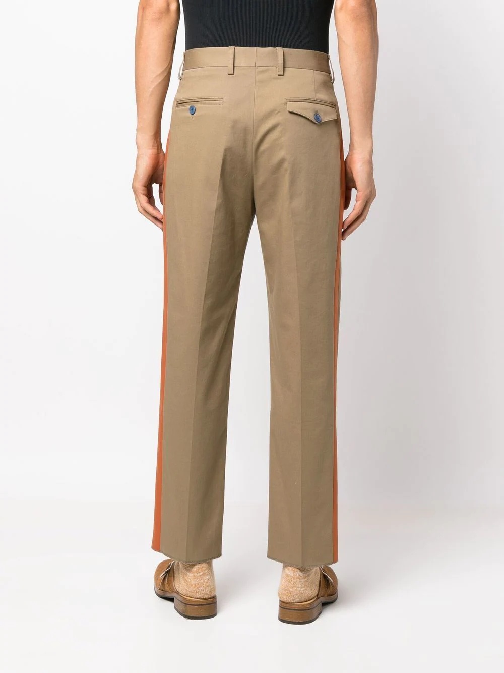 side-stripe detail trousers - 4