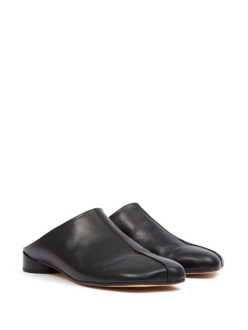 MM6 Maison Margiela asymmetric-toe leather slippers outlook