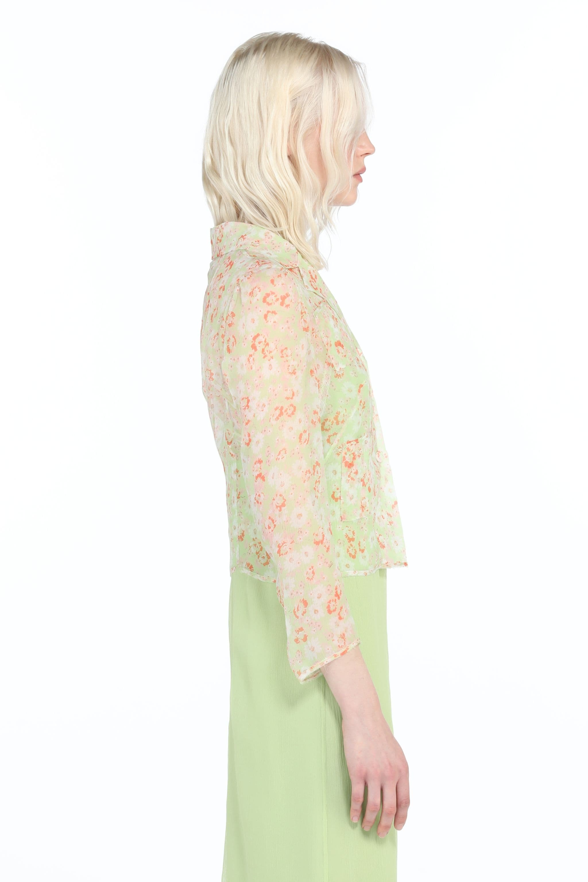 FLORAL-PRINT SILK SHIRT - 3