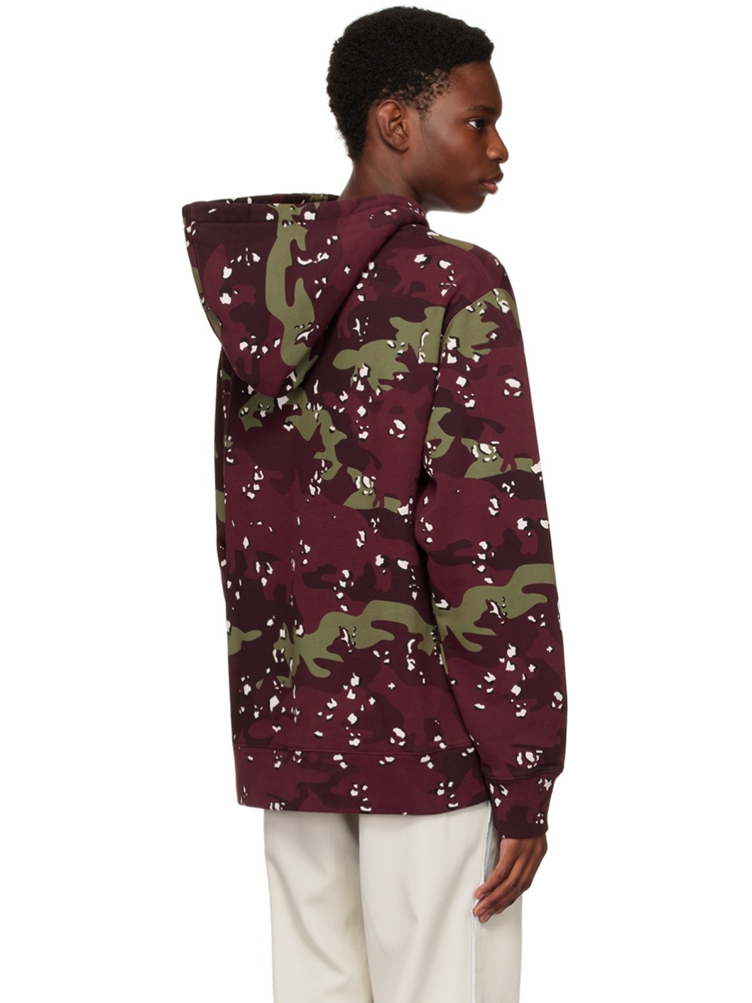 Burgundy Camo Fox Hoodie - 3