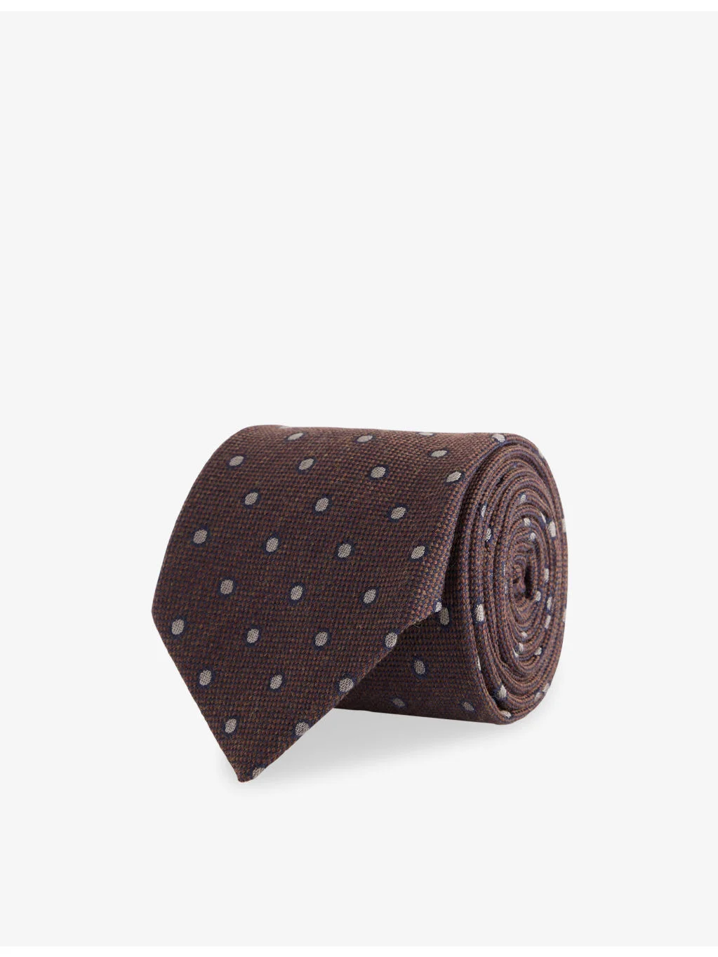 Spot-Print Silk and Wool-Blend Tie - 1