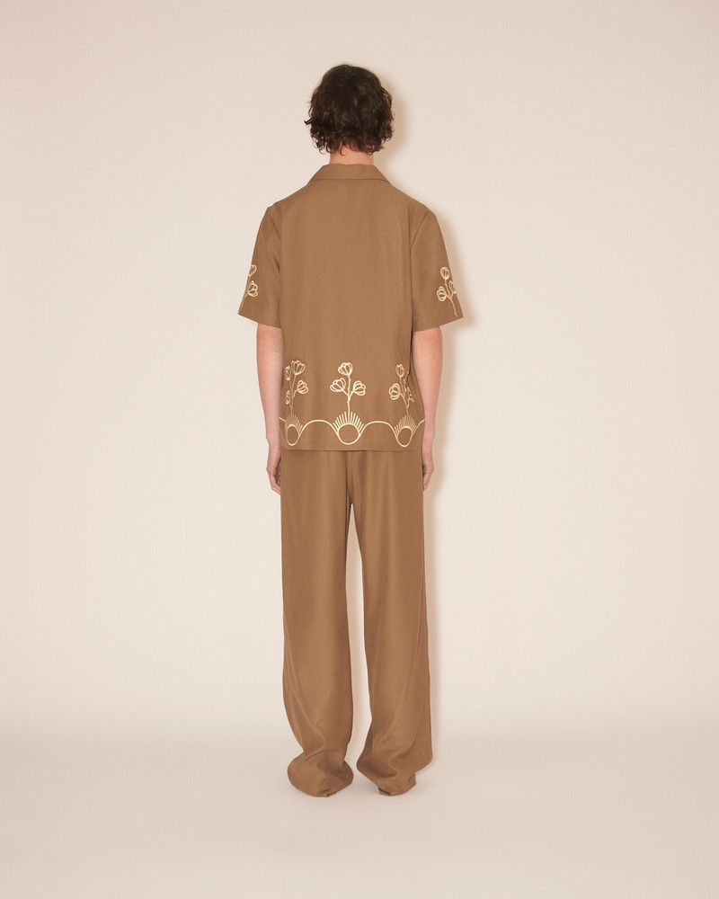 BODIL - Emboidered club shirt - Fossil brown 5