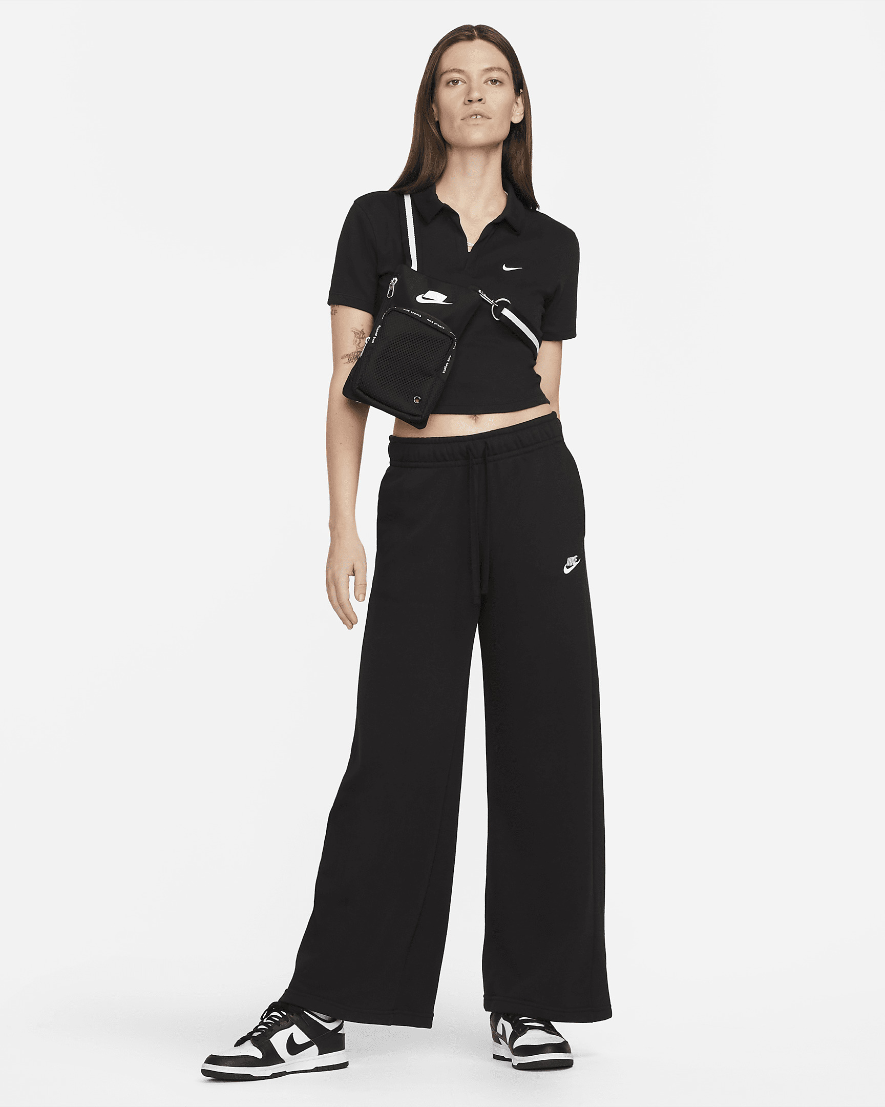 Nike Sportswear Club Fleece Women's Mid-Rise Wide-Leg Sweatpants - 5