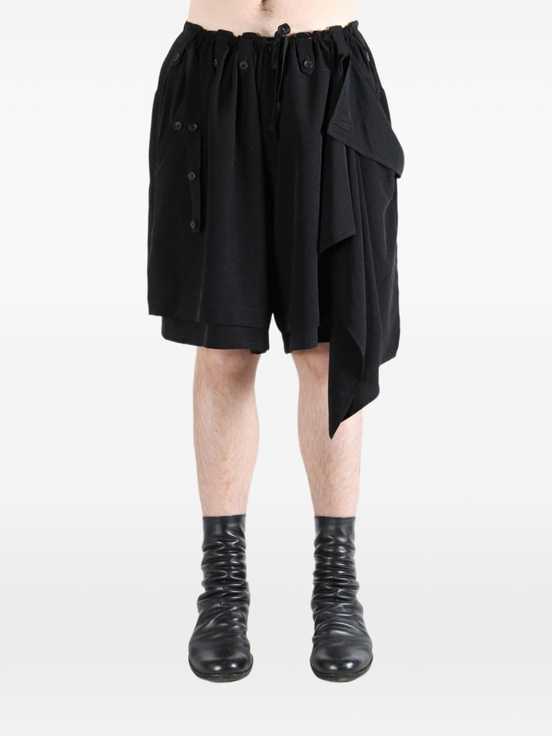 Yohji Yamamoto button draped shorts outlook