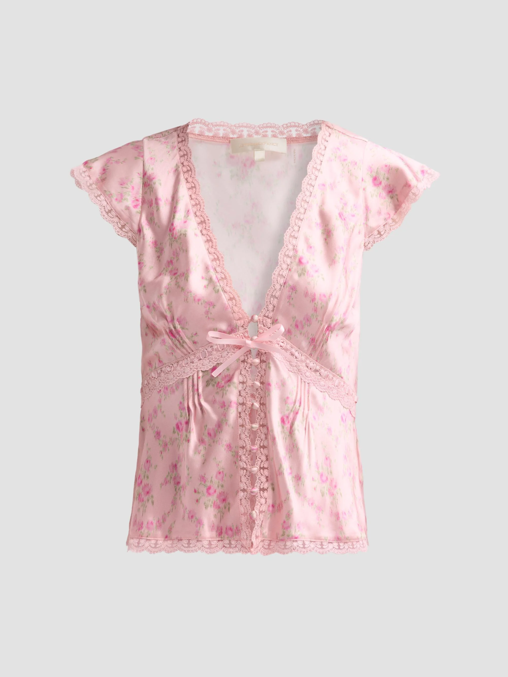 Women's Amara Floral Satin Top - Spiced Camellia - 1