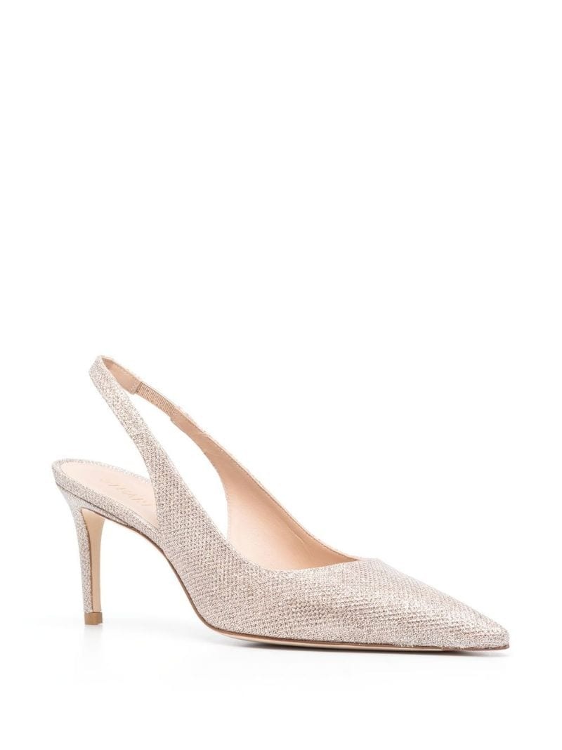 woven-design pointed 90mm pumps - 2