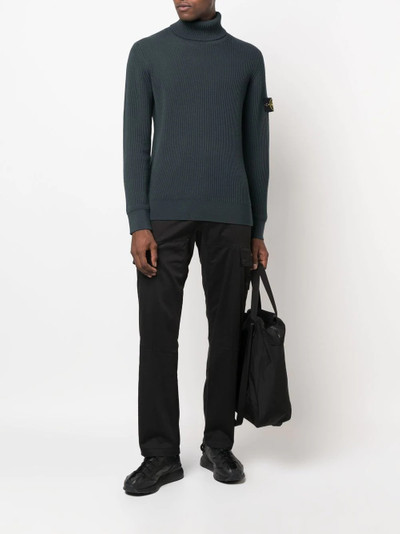 Stone Island Compass-patch roll-neck jumper outlook