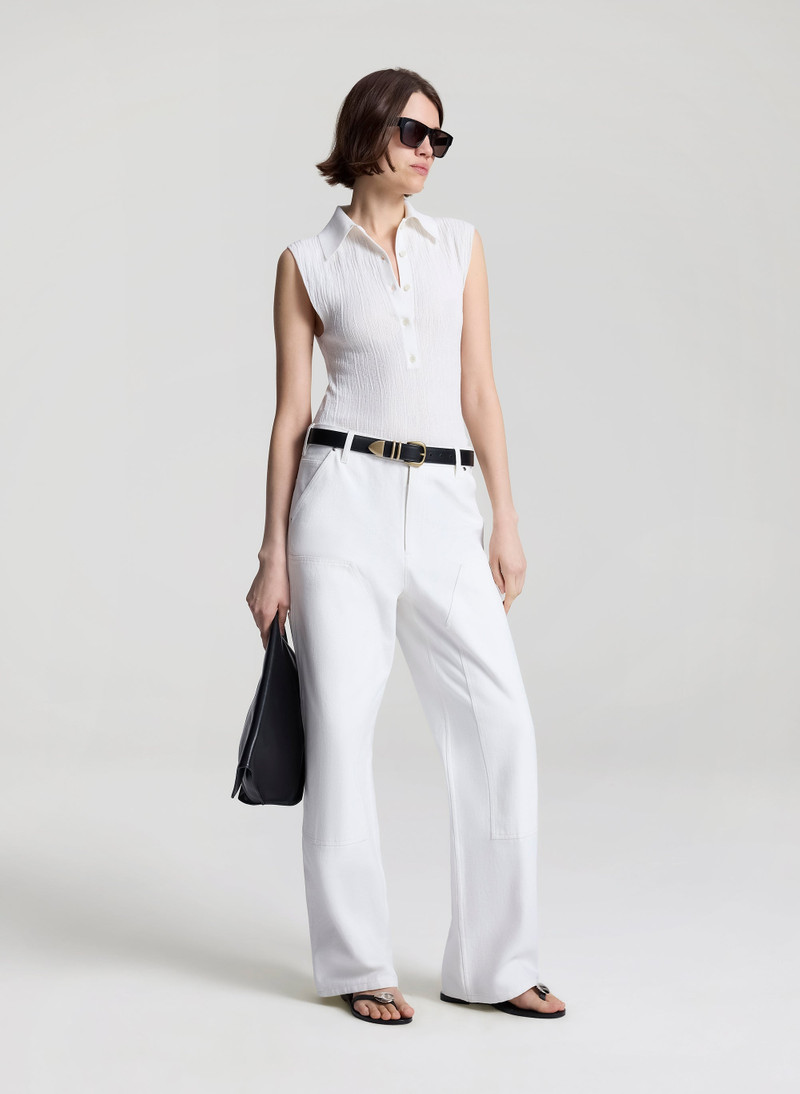 Ollie Fine Cotton Knit Polo Top 4