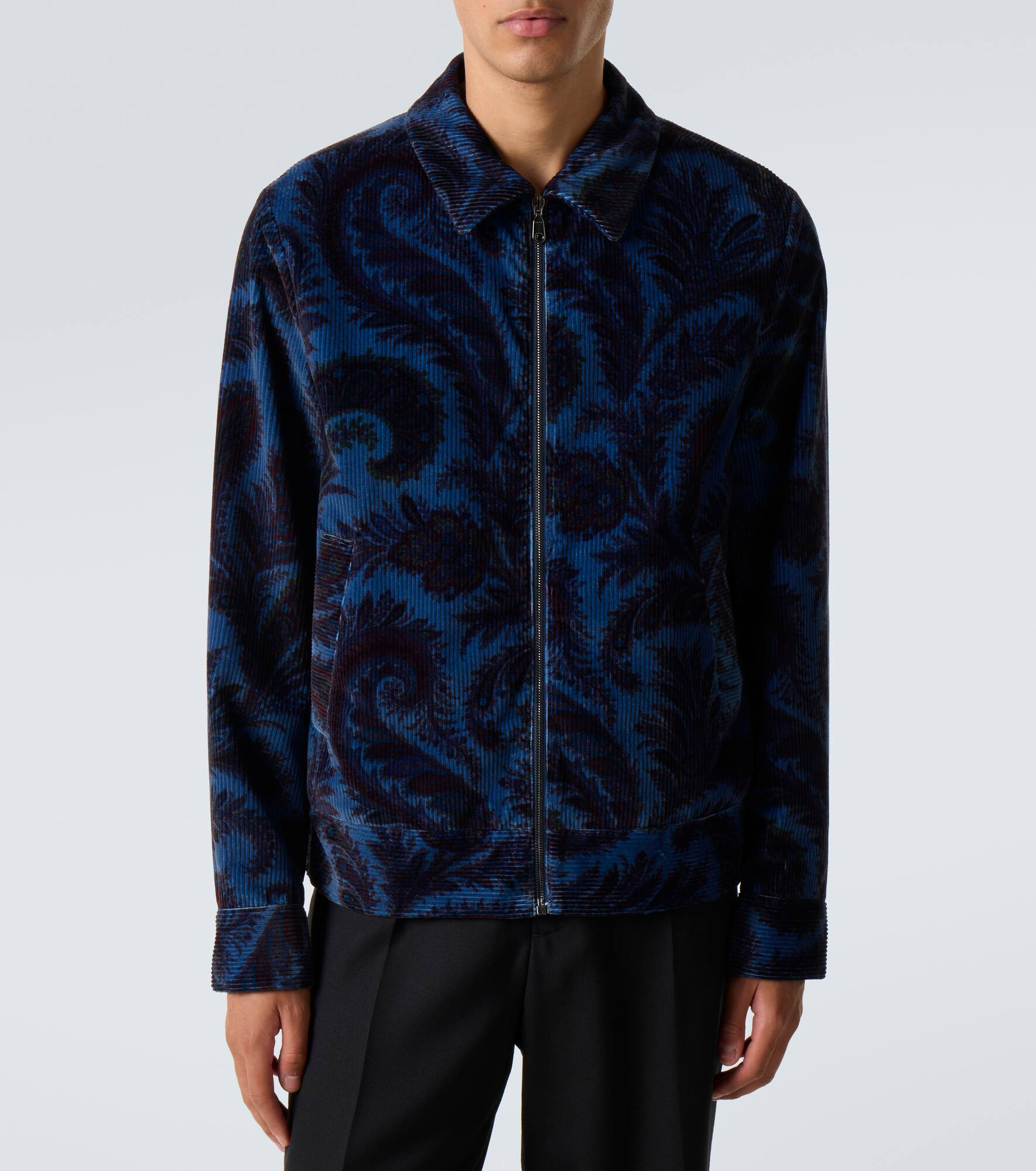 Printed cotton velvet jacket - 3