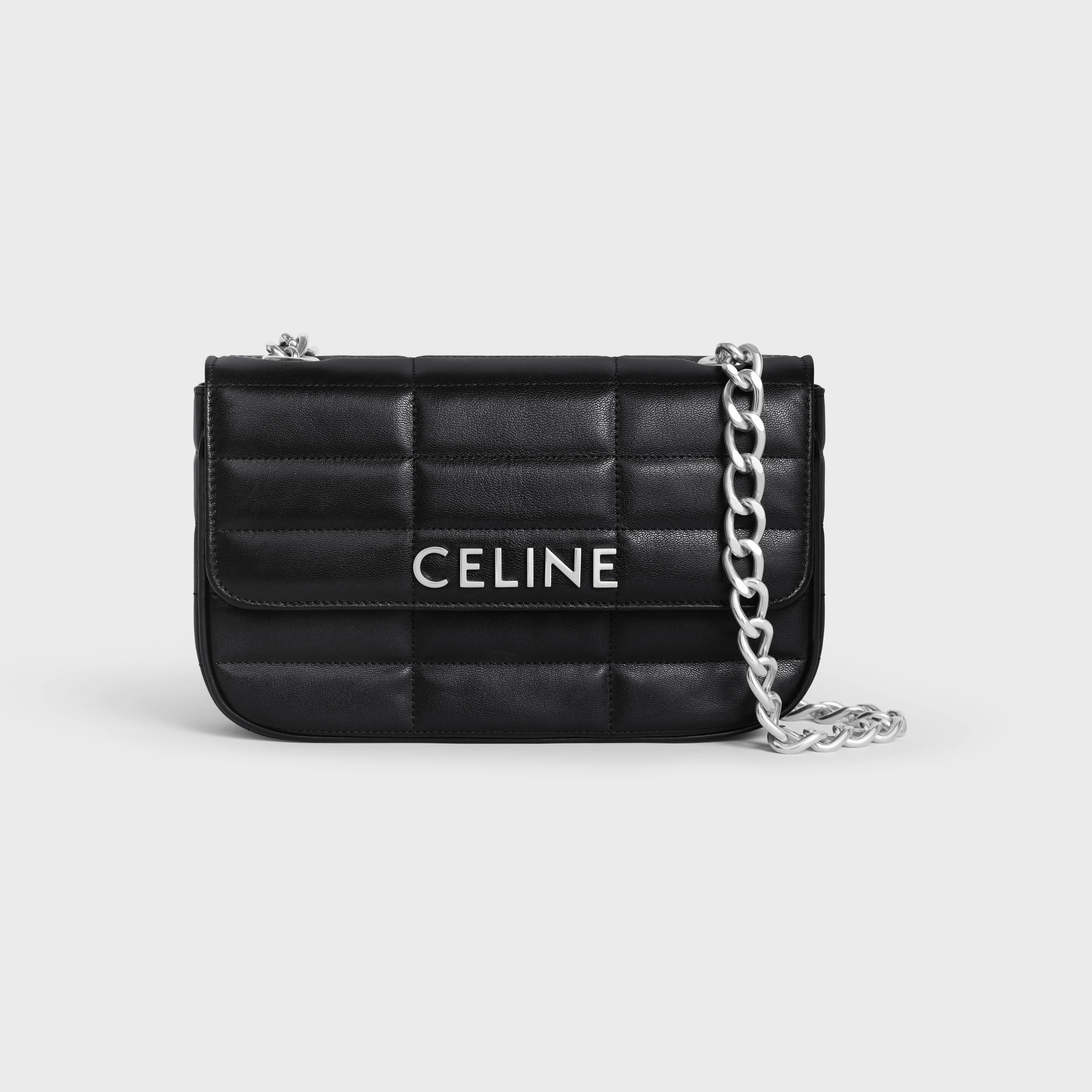 CHAIN SHOULDER BAG MATELASSE MONOCHROME CELINE in Quilted Goatskin - 1