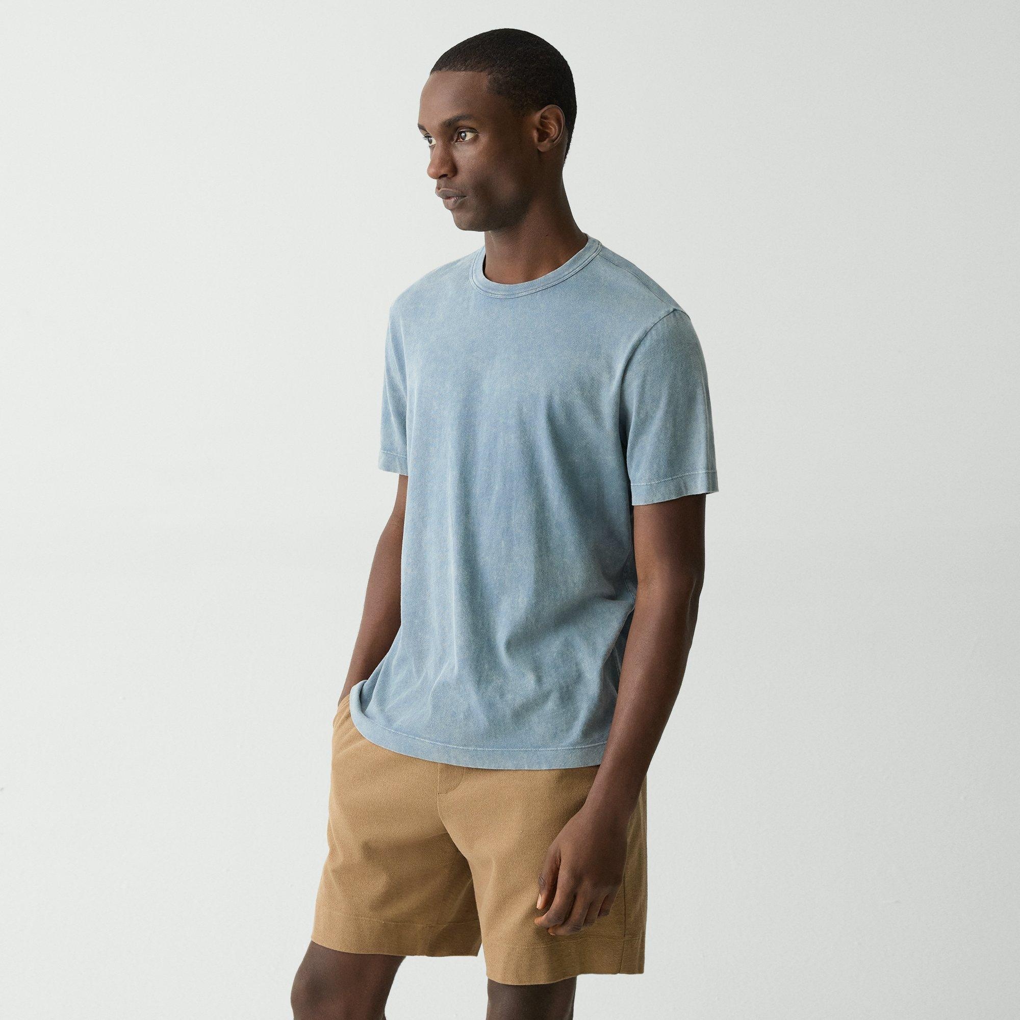 Ribbed Crewneck Tee in Fade Jersey - 3