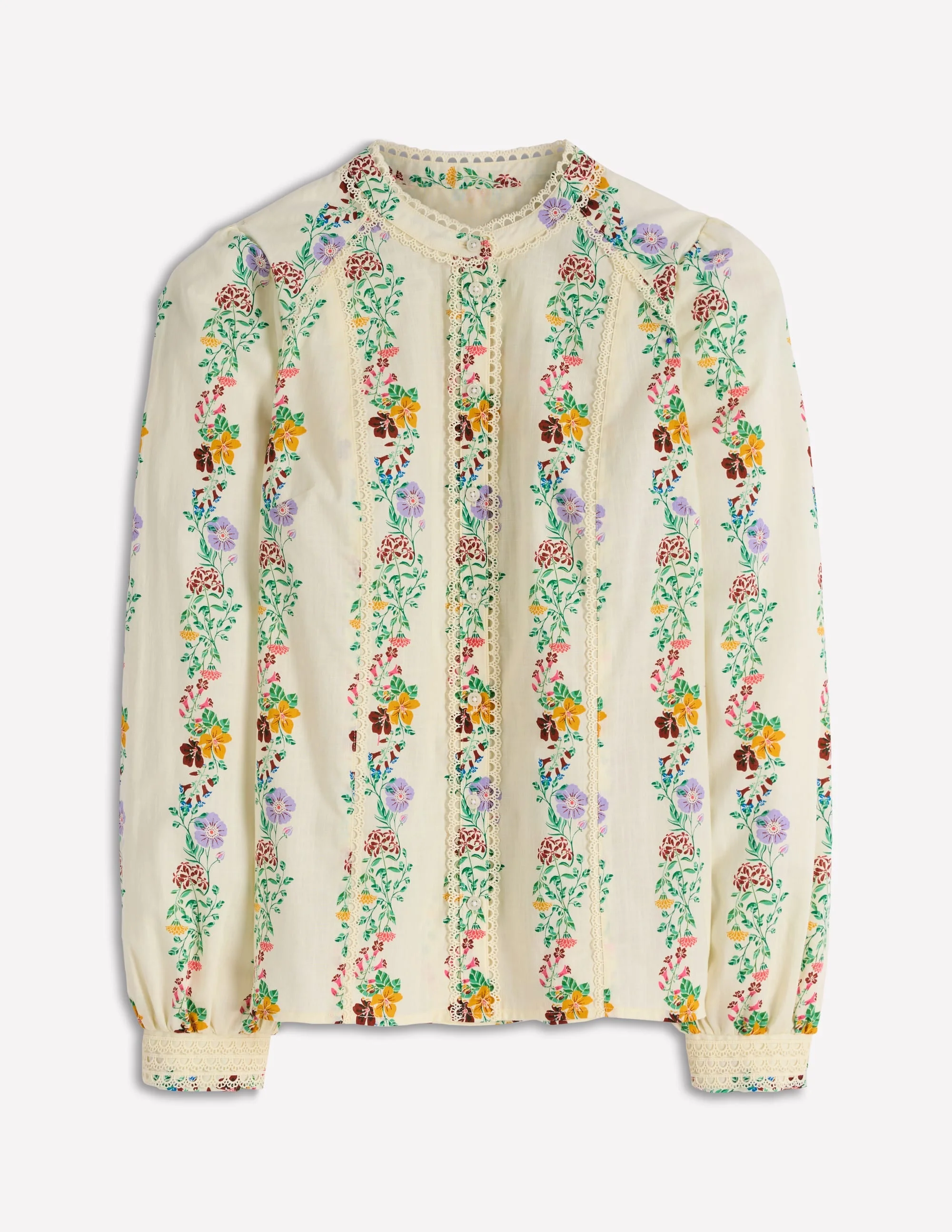 Rhea Trim Insert Cotton Top-Multi, Blossom Trail - 1