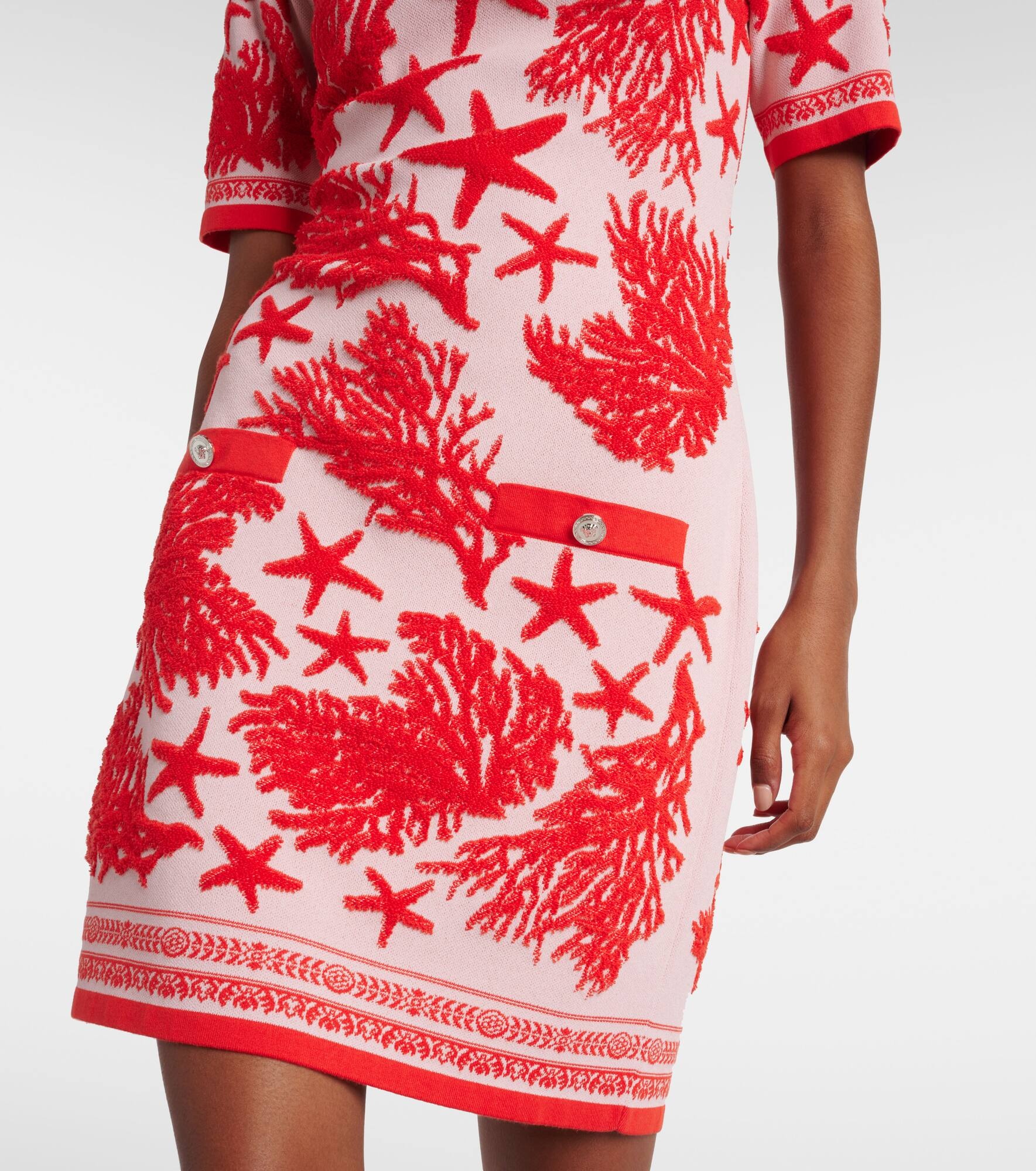 Barocco Sea jacquard minidress - 5