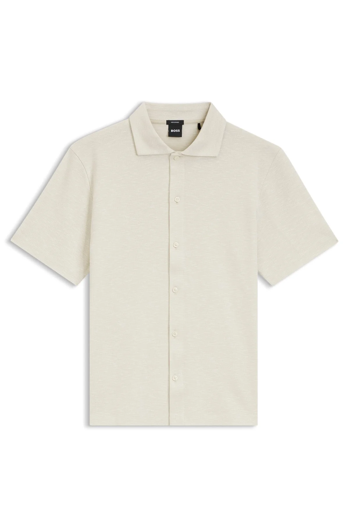 BUTTON-THROUGH POLO SHIRT IN MERCERIZED COTTON - 1