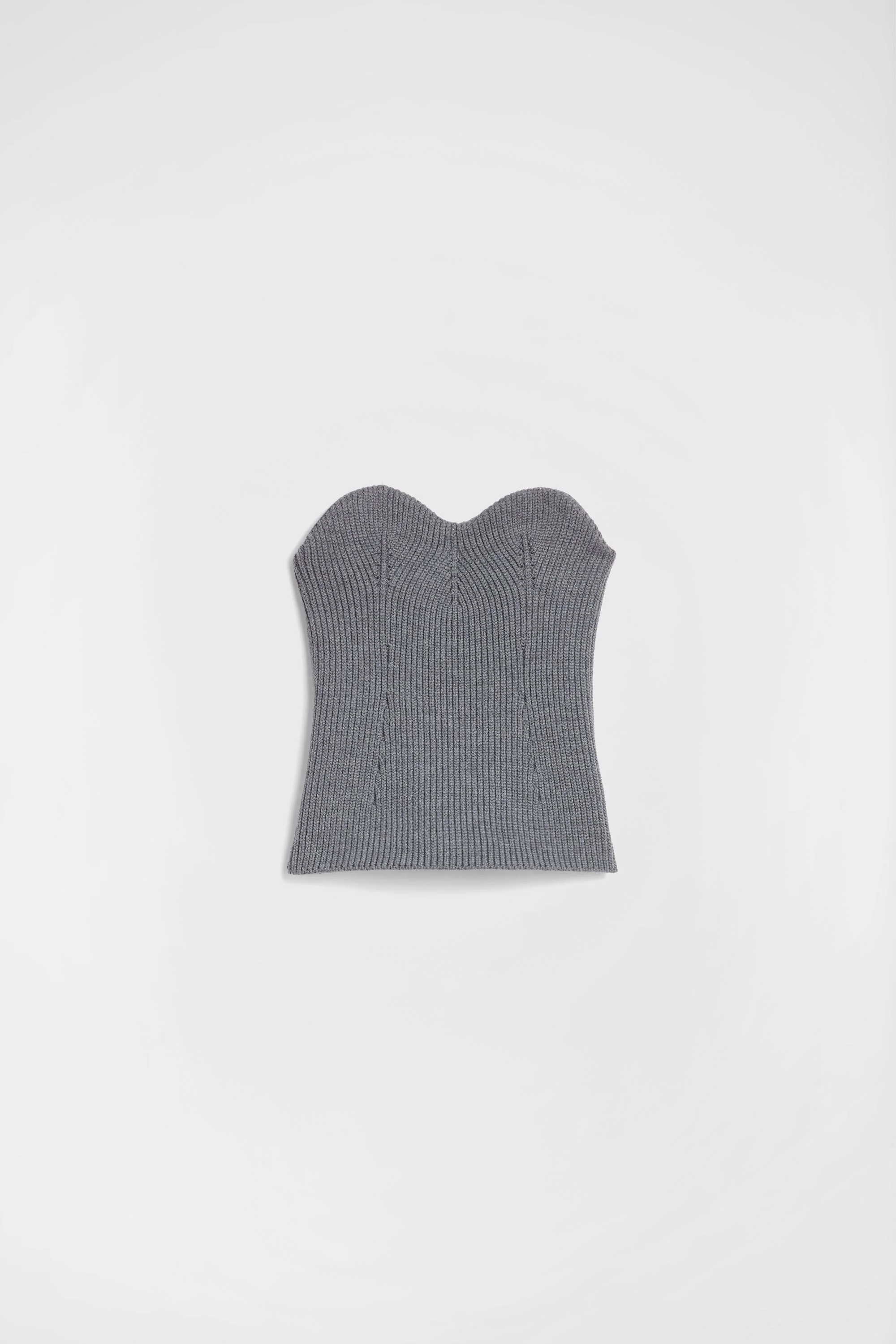 Wool Knit Bustier Top - 1