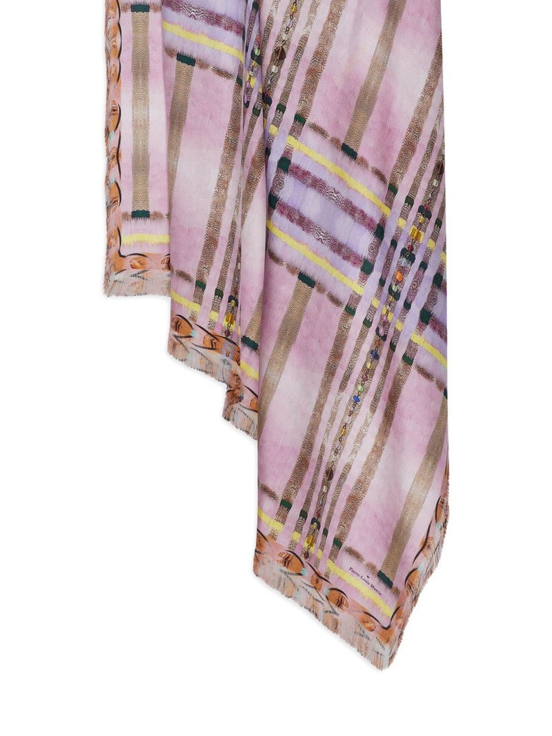 Aloeuw geometric fringed shawl 4
