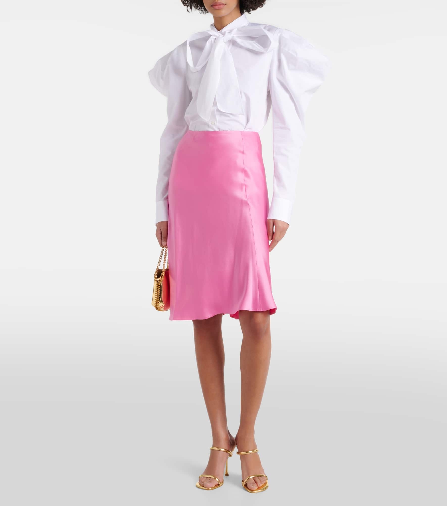 Satin midi skirt - 2