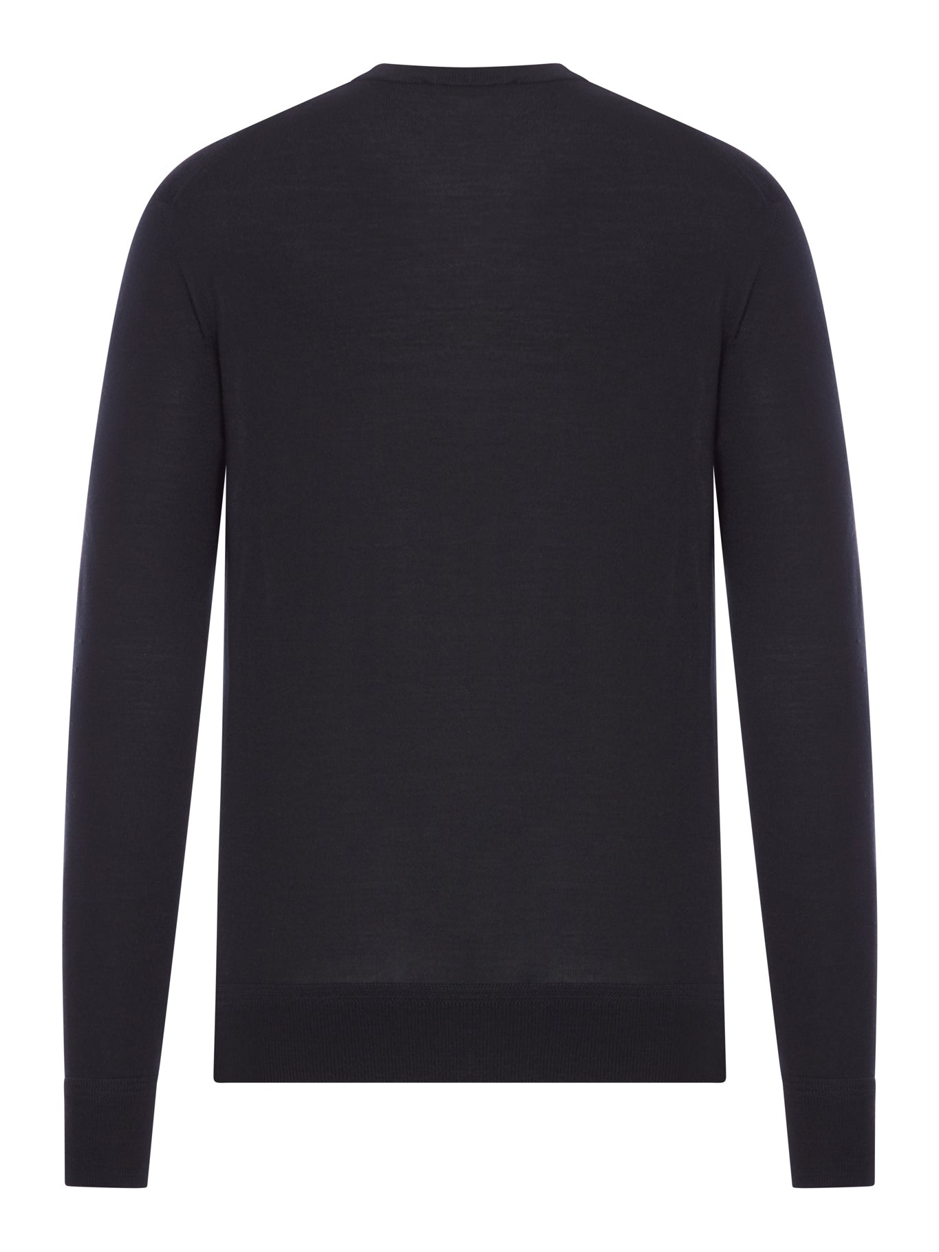 CREW NECK SWEATER IN PURE FINE WOOL - 2