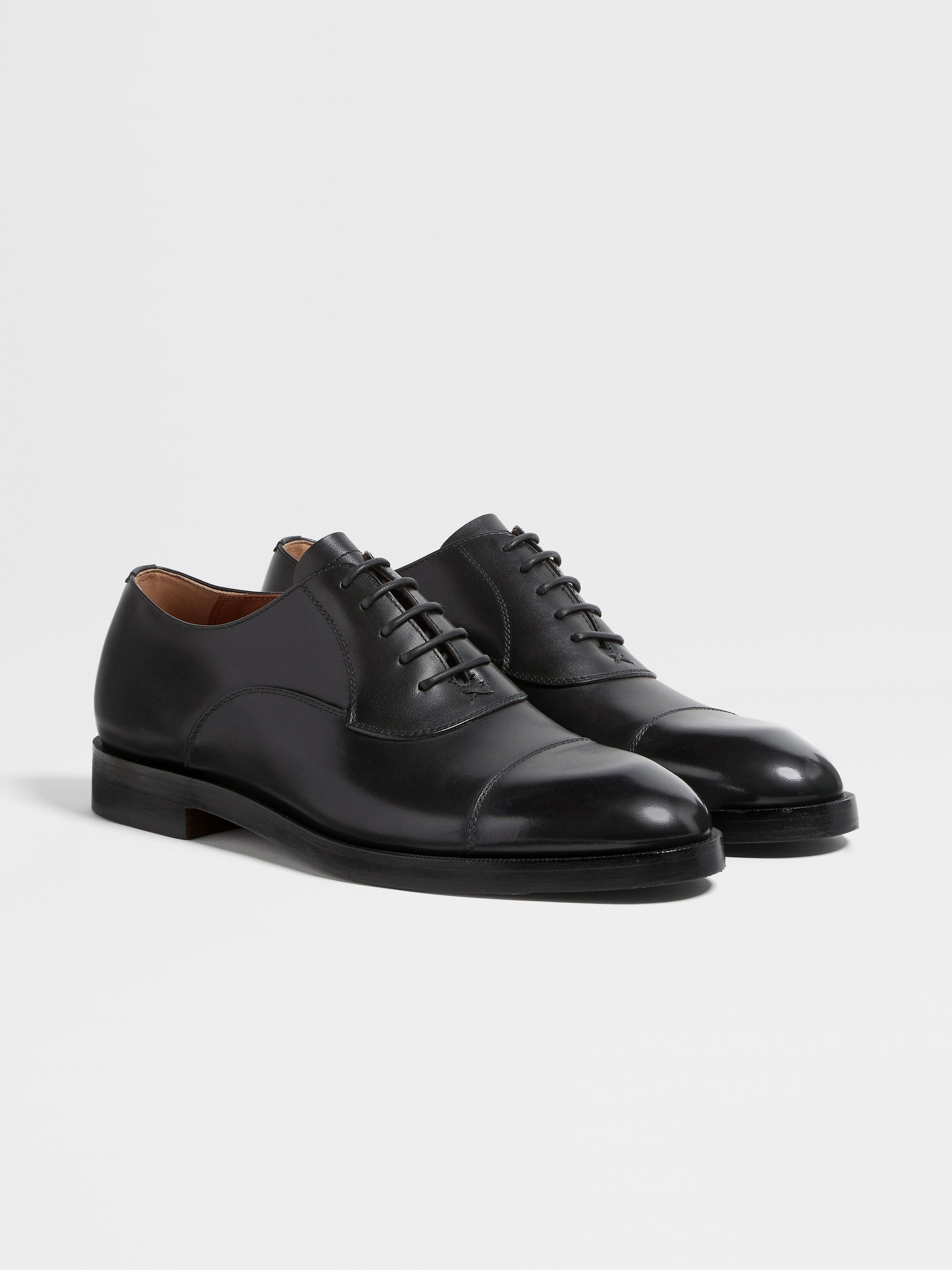 BLACK LEATHER TORINO LOAFERS - 3