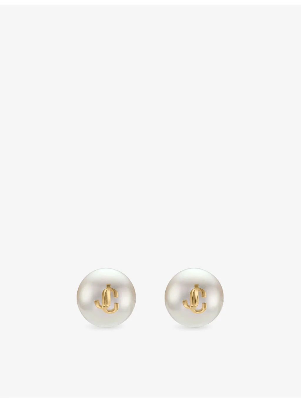JC Maxi Pearl Brass Stud Earrings - 1