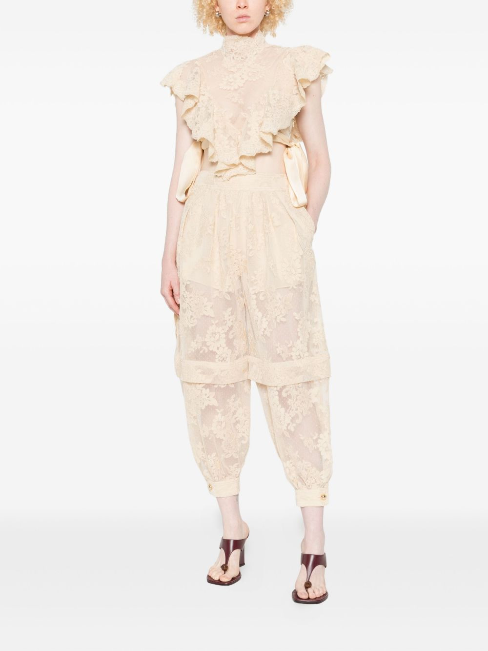 Hypnotic lace floral trousers - 2