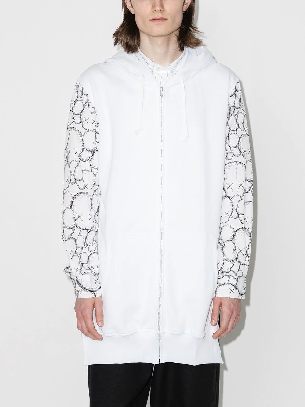 x KAWS graphic-print zip-up hoodie - 3