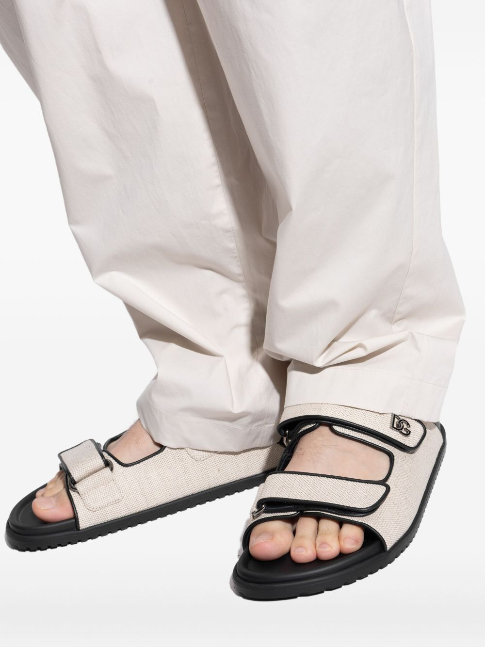 double-strap canvas slides - 5