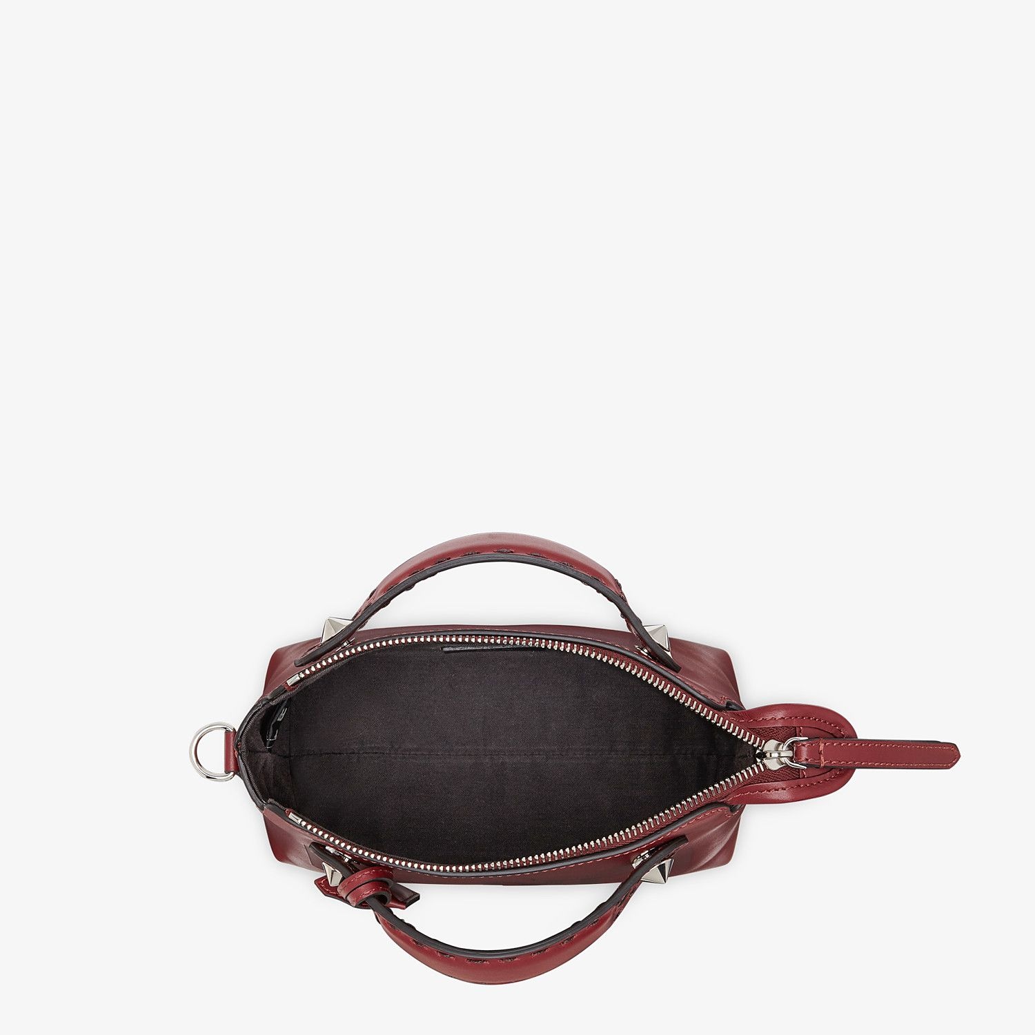 Burgundy leather Boston bag - 5