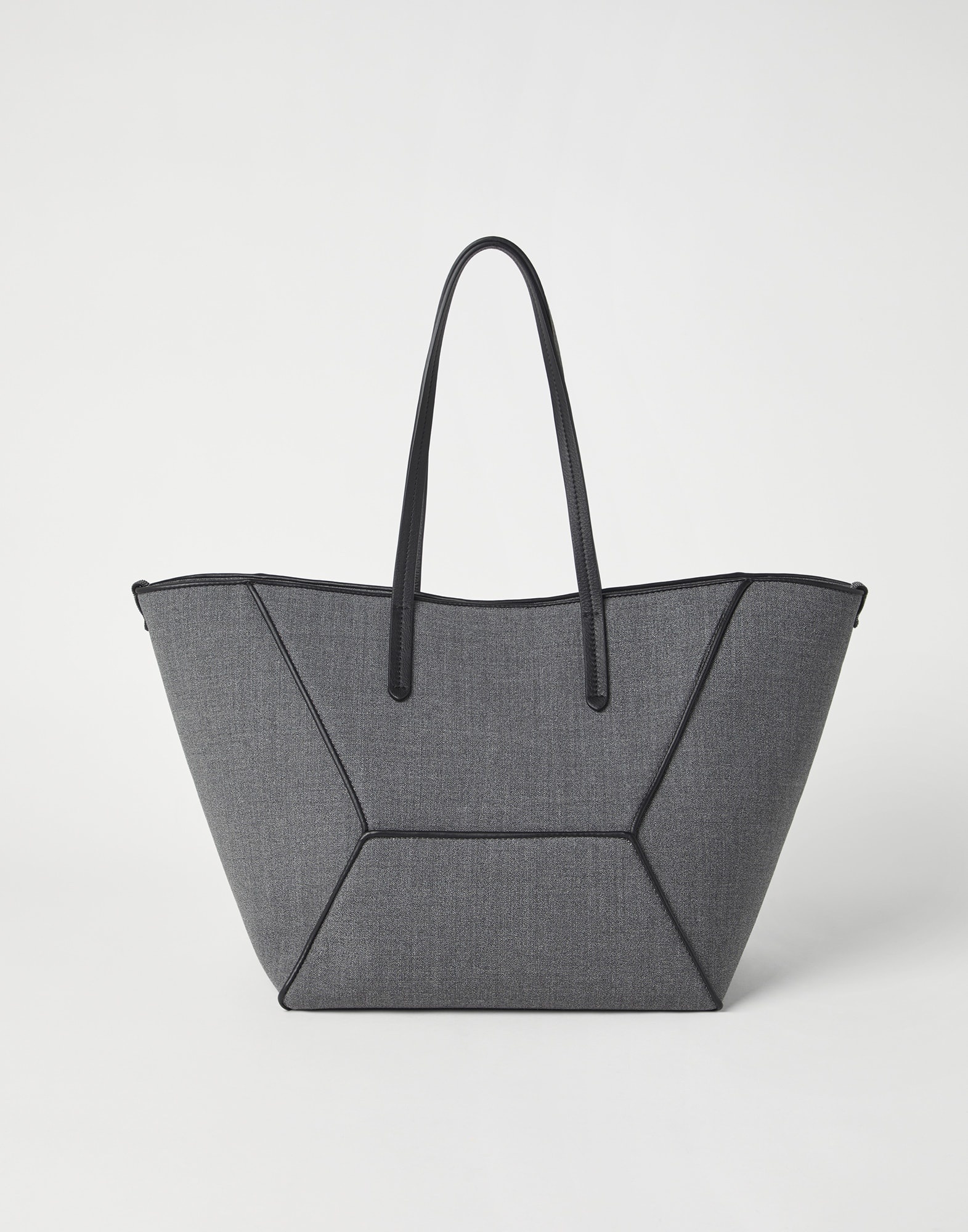 BC Duo bag in virgin wool canvas with monili - 2